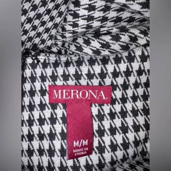 Merona Black and White Houndstooth Midi Dress - Picture 3 of 3